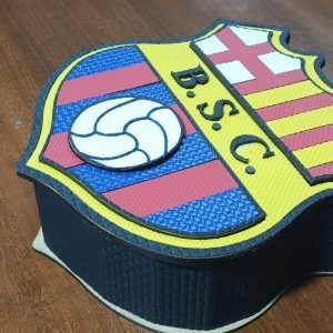 Caja Barcelona de cuero sintético